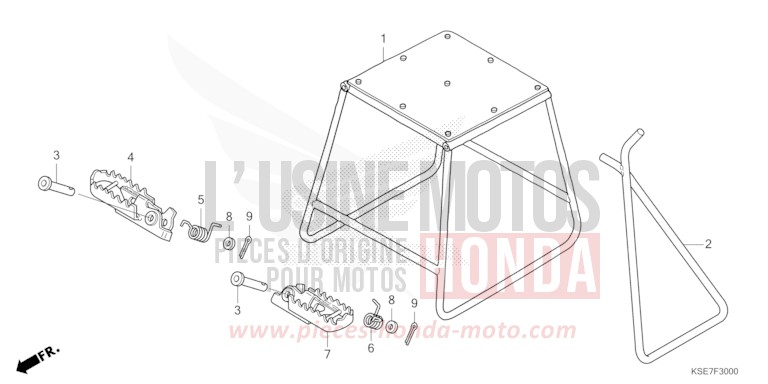 STAENDER/STUFE von CRF150R "Big Wheels" EXTREME RED (R292) von 2022